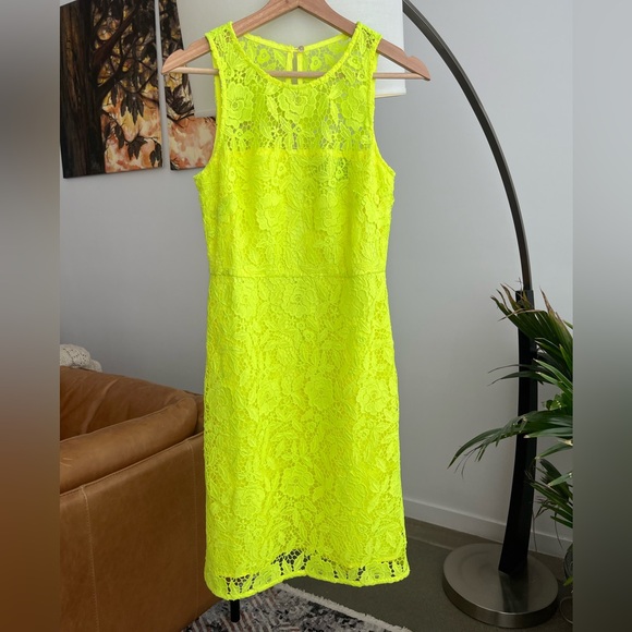J. Crew Dresses & Skirts - J. Crew Bright Yellow Lace Dress